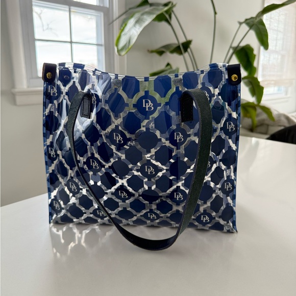Dooney & Burke Blue Patterned Tote Bag - Picture 2 of 5